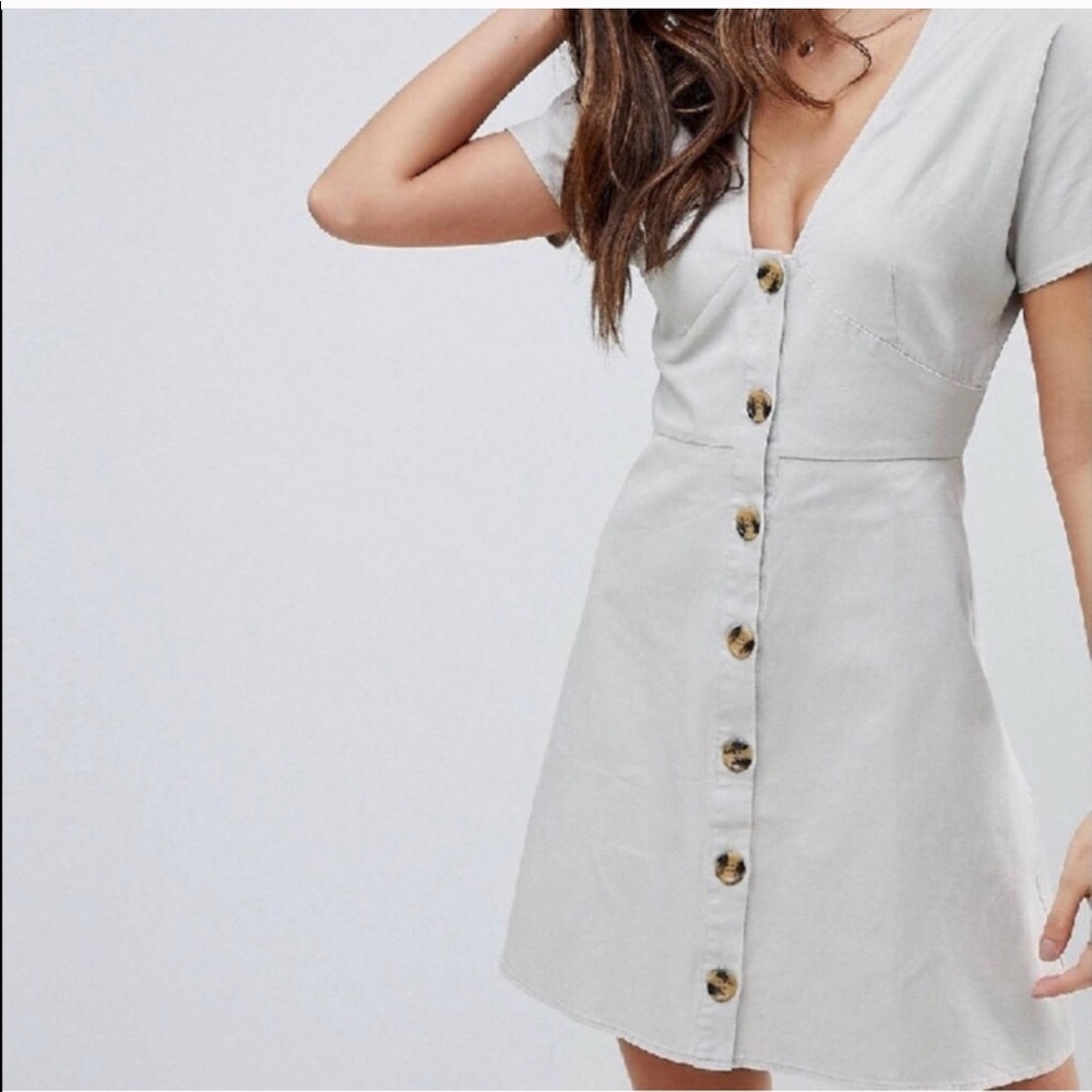 NWT 🐅ASOS Button Up Skater Dress
